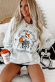 "First I Drink Coffee" Graphic Crewneck (Ash) - Print On Demand - NanaMacs