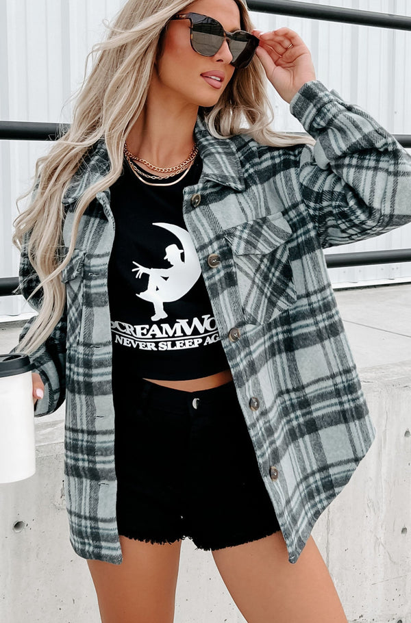 Everyone Knows Plaid Shacket (Moss) - NanaMacs
