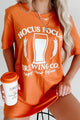 "Hocus Pocus Brewing Co." Graphic T-Shirt (Burnt Orange) - Print On Demand - NanaMacs