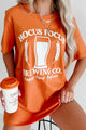 "Hocus Pocus Brewing Co." Graphic T-Shirt (Burnt Orange) - Print On Demand - NanaMacs