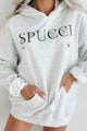 "Spucci" Graphic Hoodie (Ash) - Print On Demand - NanaMacs