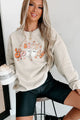 Stay Spooky Friends Graphic Crewneck (Sand) - Print On Demand - NanaMacs