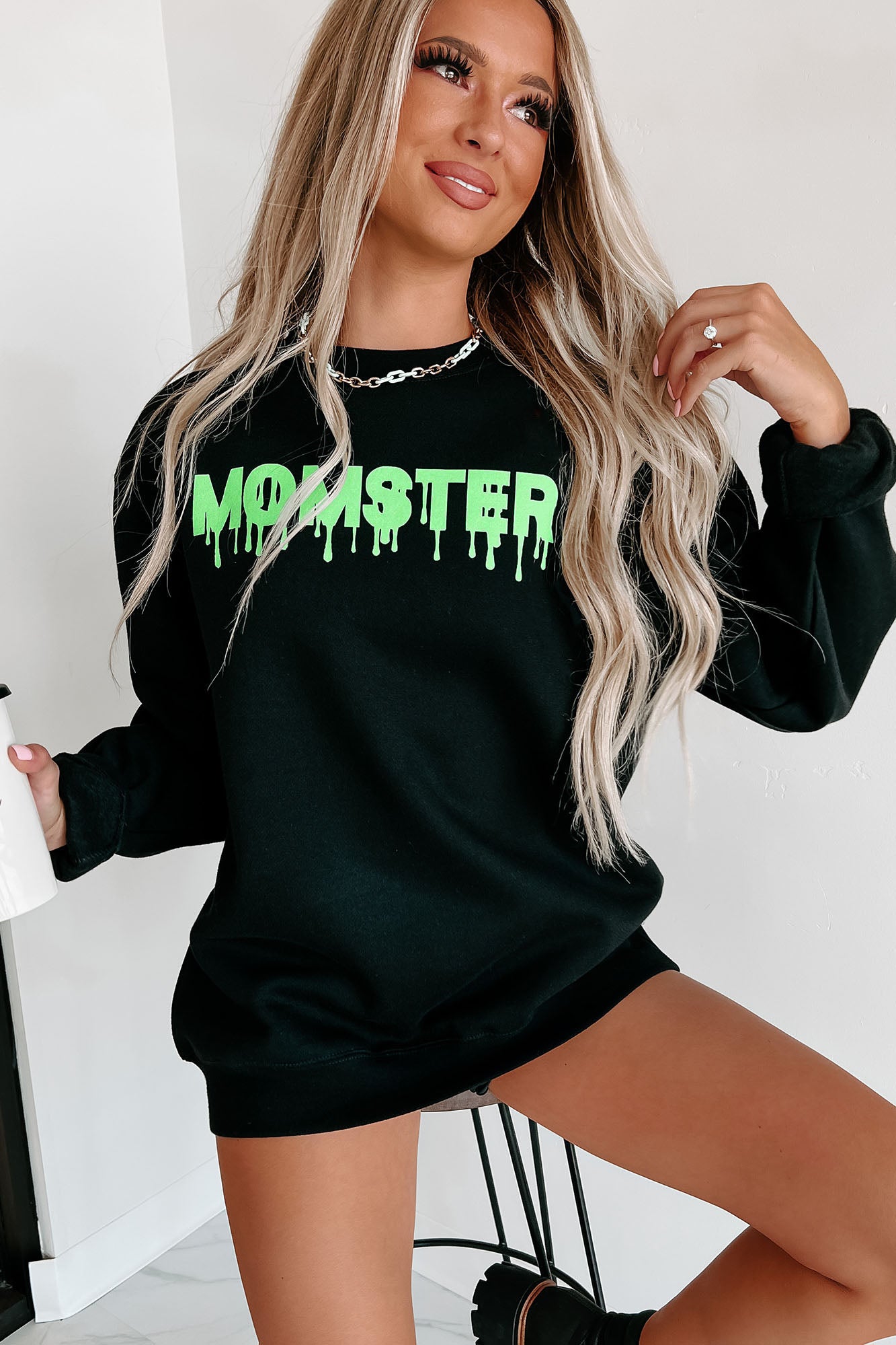 Scary Momster Graphic - Multiple Shirt Options (Black) - Print On Demand - NanaMacs