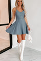 Trish Sweater Knit Mini Dress (Charcoal) - NanaMacs