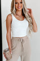 Absolutely Necessary Ribbed Crop Top (White) - NanaMacs