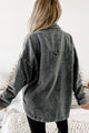 Building Relationships Oversized Denim Shirt (Washed Grey) - NanaMacs