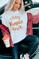 "I Hate Pumpkin Spice" Graphic Hoodie (White) - Print On Demand - NanaMacs