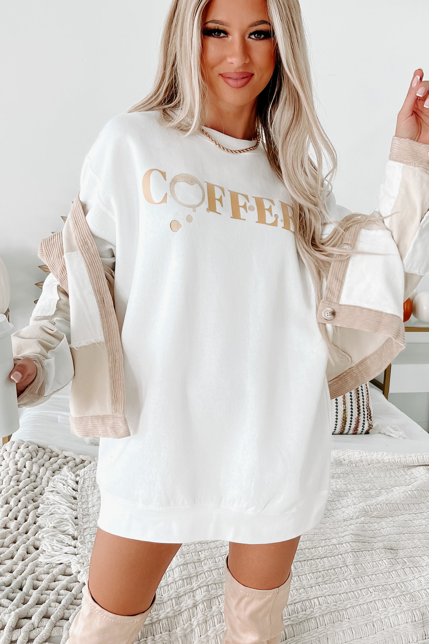 Coffee Helps Graphic - Multiple Shirt Options (White) - Print On Demand - NanaMacs