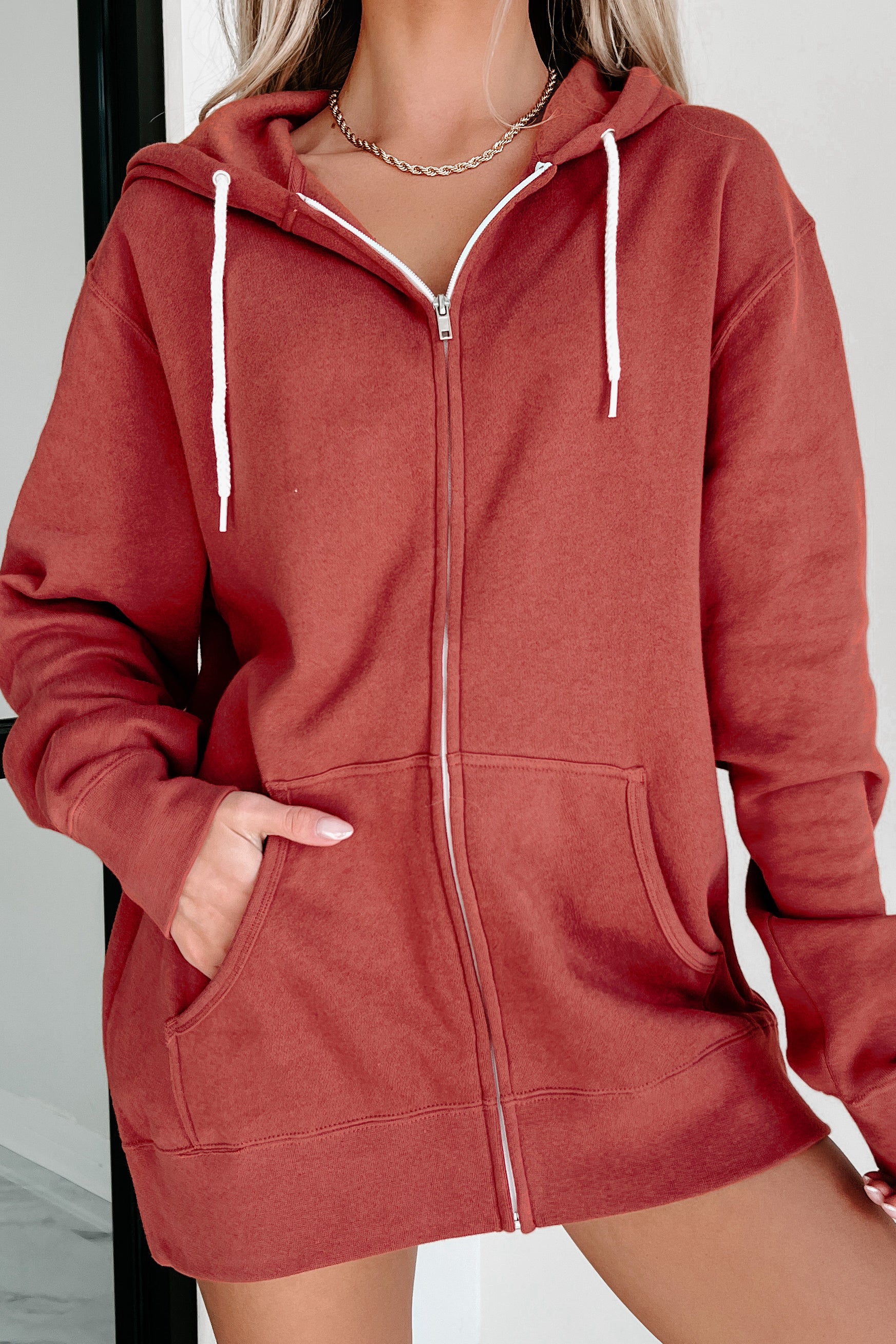 Zip-Up Hoodie (Rust) · NanaMacs