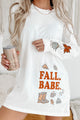 She's A Fall Babe Graphic Long Sleeve (White) - Print On Demand - NanaMacs