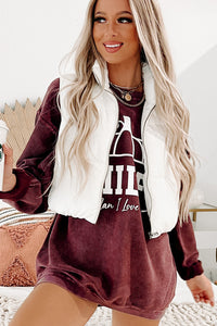 Whistler Welcome Cropped Puffer Vest (White) - NanaMacs