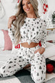Holiday Steal- Holiday Highs Fleece Lined Pajama Set (White) - NanaMacs