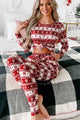 Holiday Steal- Leave It To Santa Fleece Lined Pajama Set (Red) - NanaMacs