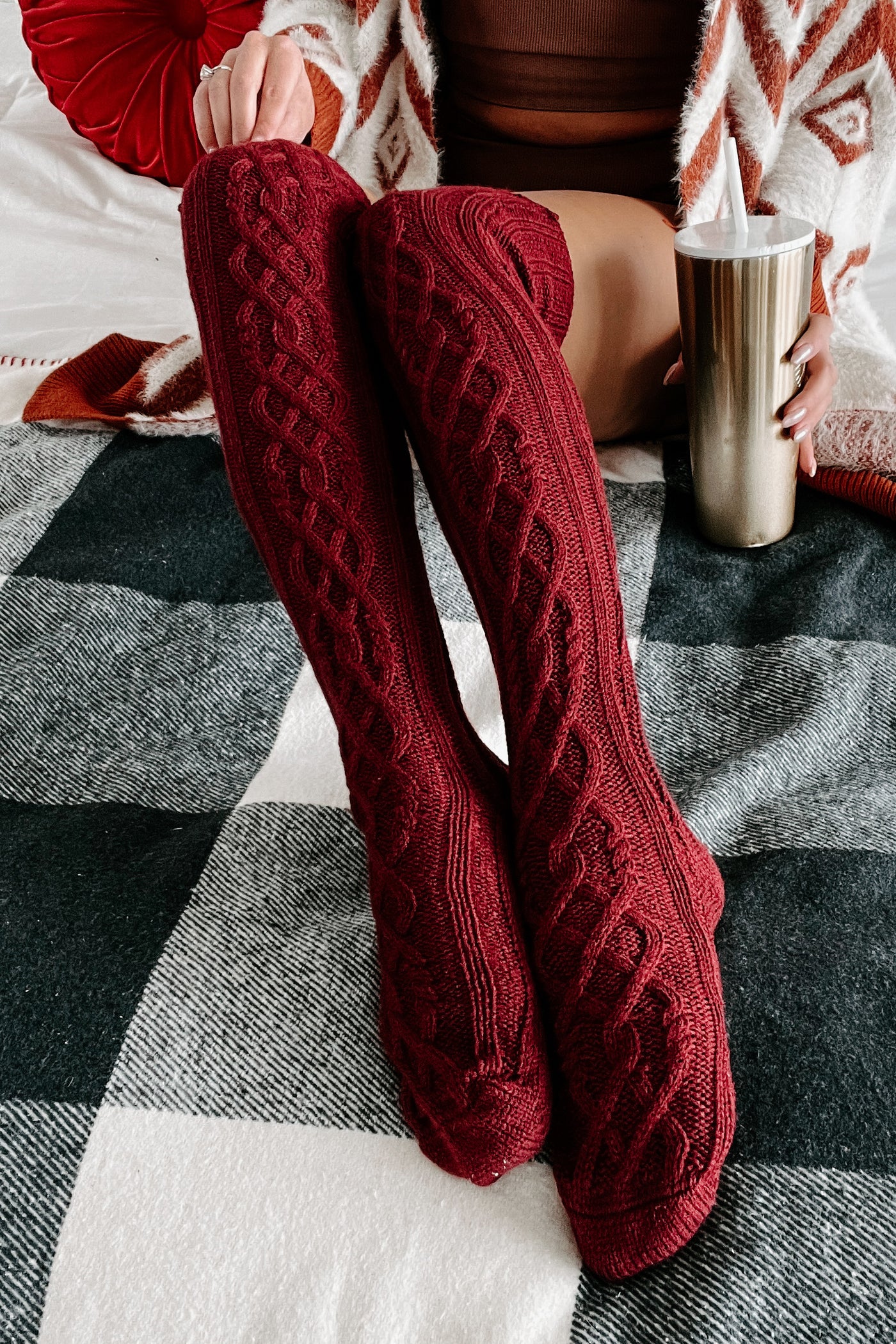 Cozi Thigh High Cable Knit Socks, 9 Colors!