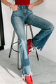 Kodi Special A Mid-Rise Distressed Hem Bootcut Jeans (Medium Denim) - NanaMacs