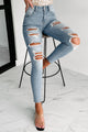 Mila High Rise Distressed Skinny Jean (Light) - NanaMacs