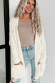 Give It A Rest Open Front Cardigan (Ivory) - NanaMacs