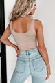 Georgette NanaMacs Original Sleeveless Scoop Back Bodysuit (Taupe) - NanaMacs