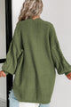 What You Need Open Front Knit Cardigan (Olive) - NanaMacs