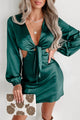 Million Chances NanaMacs Original Cut Out Mini Dress (Emerald Green) - NanaMacs