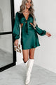 Million Chances NanaMacs Original Cut Out Mini Dress (Emerald Green) - NanaMacs