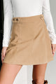 Forever Your Girl Corduroy Mini Skirt (Taupe) - NanaMacs