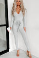 Don't Worry About Me Ribbed Jumpsuit (Grey) - NanaMacs