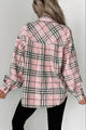 Glitter On The Streets Sequin Detail Plaid Shacket (Pink) - NanaMacs