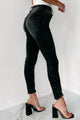Dinorah Flying Monkey High Rise Button-Fly Skinny Jeans (Black) - NanaMacs