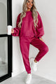 Just Admit It Sweatshirt & Jogger Two-Piece Set (Magenta) - NanaMacs