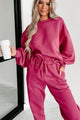 Just Admit It Sweatshirt & Jogger Two-Piece Set (Magenta) - NanaMacs