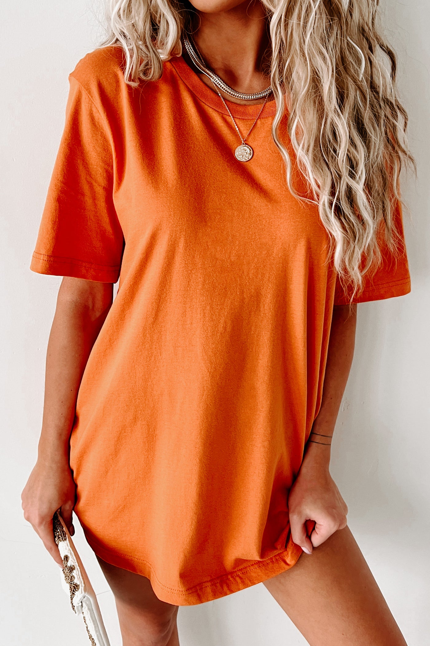 Basic Short Sleeve T-Shirt (Orange) - NanaMacs