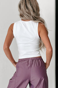 Basic Perfection V-Neck Tank Top (White) - NanaMacs