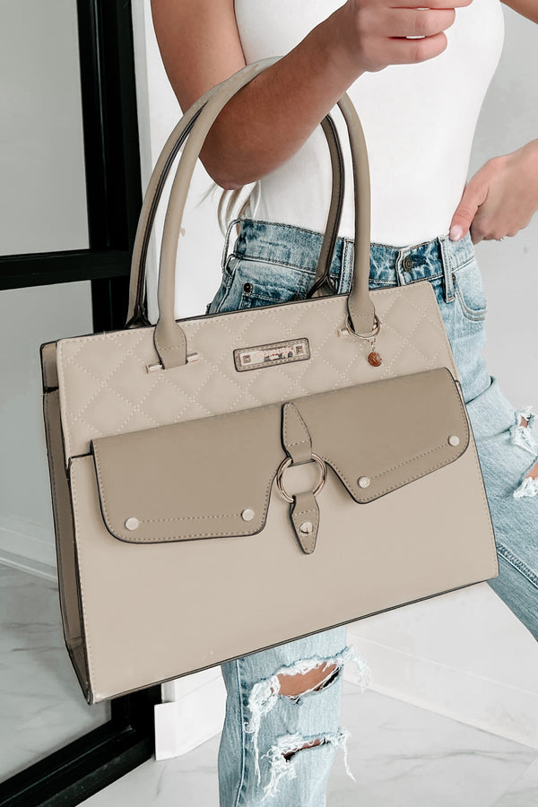 Career Woman Nicole Lee 3-Piece Purse Set (Bone) - NanaMacs