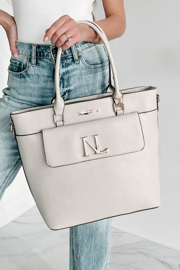 Business Woman Nicole Lee 3-Piece Purse Set (Warm Gray) - NanaMacs