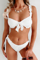 Ocean Breeze Eyelet Ruffle Bikini Set (White) - NanaMacs