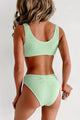Sunbathing In St. Croix Textured Scoop Neck Bikini Set (Green) - NanaMacs