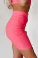 Met On Melrose Zipper Front Crop Top & Skirt Set (Hot Pink) - NanaMacs