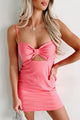 Can't Help Myself Cut-Out Bodycon Mini Dress (Hot Pink) - NanaMacs