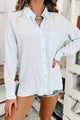Carefree & Confident Linen Button-Down Shirt (Pale Periwinkle) - NanaMacs