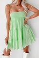 Sweet Thang Cotton Babydoll Dress (Lime) - NanaMacs