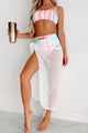 Sweet Summertime Mesh Sarong Swim Cover (White) - NanaMacs