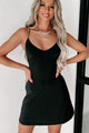 The Perfect Muse Lace Up Mini Dress (Black) - NanaMacs