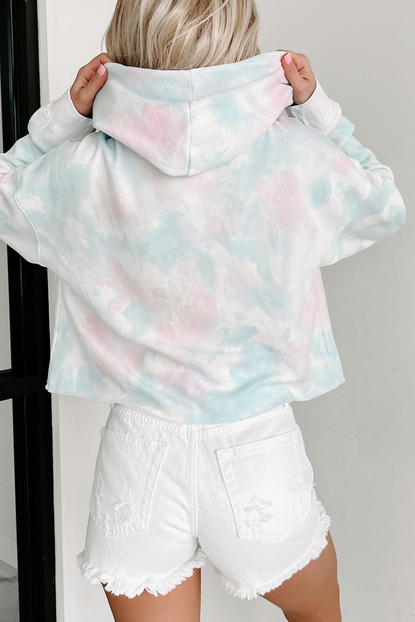 Tie dye sales cropped hoodie