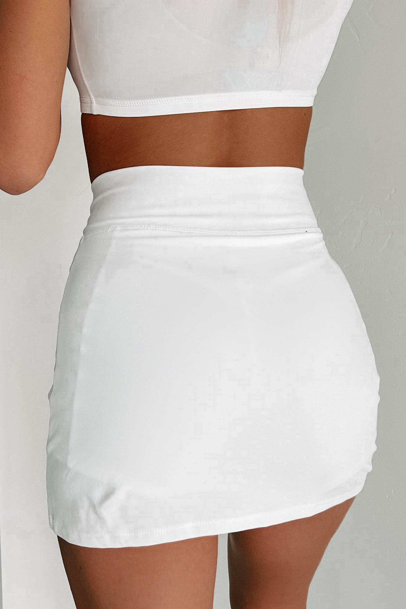 Spend The Day Active Mini Skirt (White) - NanaMacs