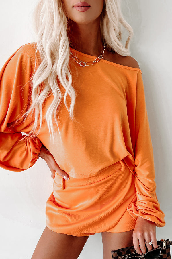 Long Lost Love High-Low Dolman Sleeve Top (Orange) - NanaMacs