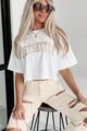 "Jetsetter" Oversized Graphic Crop Tee (White) - Print On Demand - NanaMacs