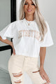 "Jetsetter" Oversized Graphic Crop Tee (White) - Print On Demand - NanaMacs