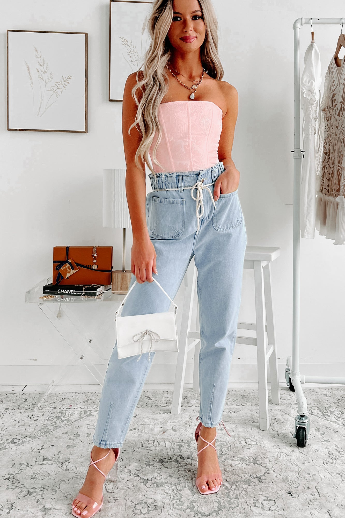 Paperbag jeans best sale
