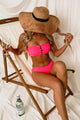 Cabana Cutie Smocked Cut-Out Bikini Set (Hot Pink) - NanaMacs
